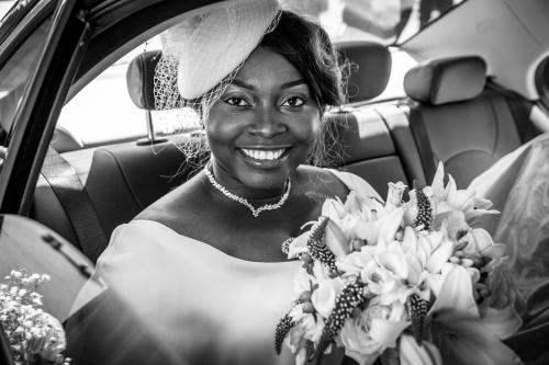 Mariée et bouquet de mariage